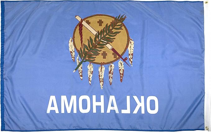 FlagSource Oklahoma Nylon State Flag, Made in USA, 5x8'