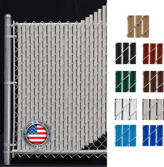 Wave Slat (9 Colors) Single Wall Bottom Locking Privacy Slat for 4', 5', 6', 7' and 8' Chain Link Fence (6 ft, Gray)