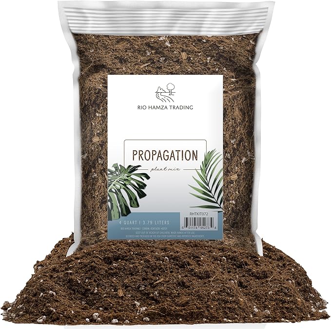 Planting Mix for Plant Propagation (4 Quarts), Hand Blended Soilless Mix for Propagating Plants, House Plants, and More