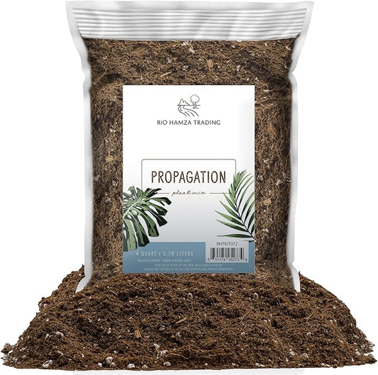 Planting Mix for Plant Propagation (4 Quarts), Hand Blended Soilless Mix for Propagating Plants, House Plants, and More