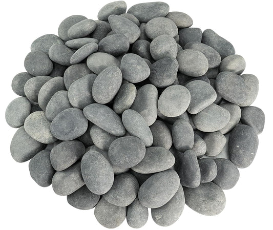River Rocks, 5lbs Black Pebbles for Indoor Plants, 1-2 Inch Aquarium Rocks, Natural Stones for Landscaping Garden Paving Plant Rocks Crafting Walkways