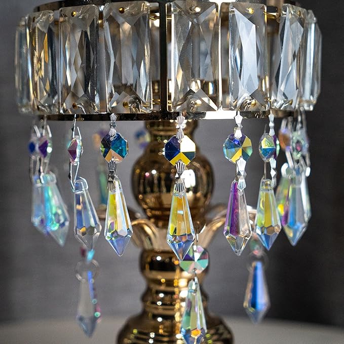 HDCRYSTALGIFTS Hanging Rainbow Maker Colorful Crystal Chandelier Parts Drops Icicle Prisms Fengshui Suncatcher (38mm,20pcs)