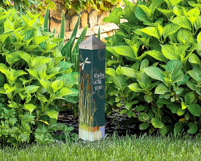 Studio M Art Pole, PVC Weather Resistant Pole with Vinyl Bowl 20 inches Tall Outdoor Decoration for Gardens, Patios, Yards, Landscaping and Birding Accessories, Always with You