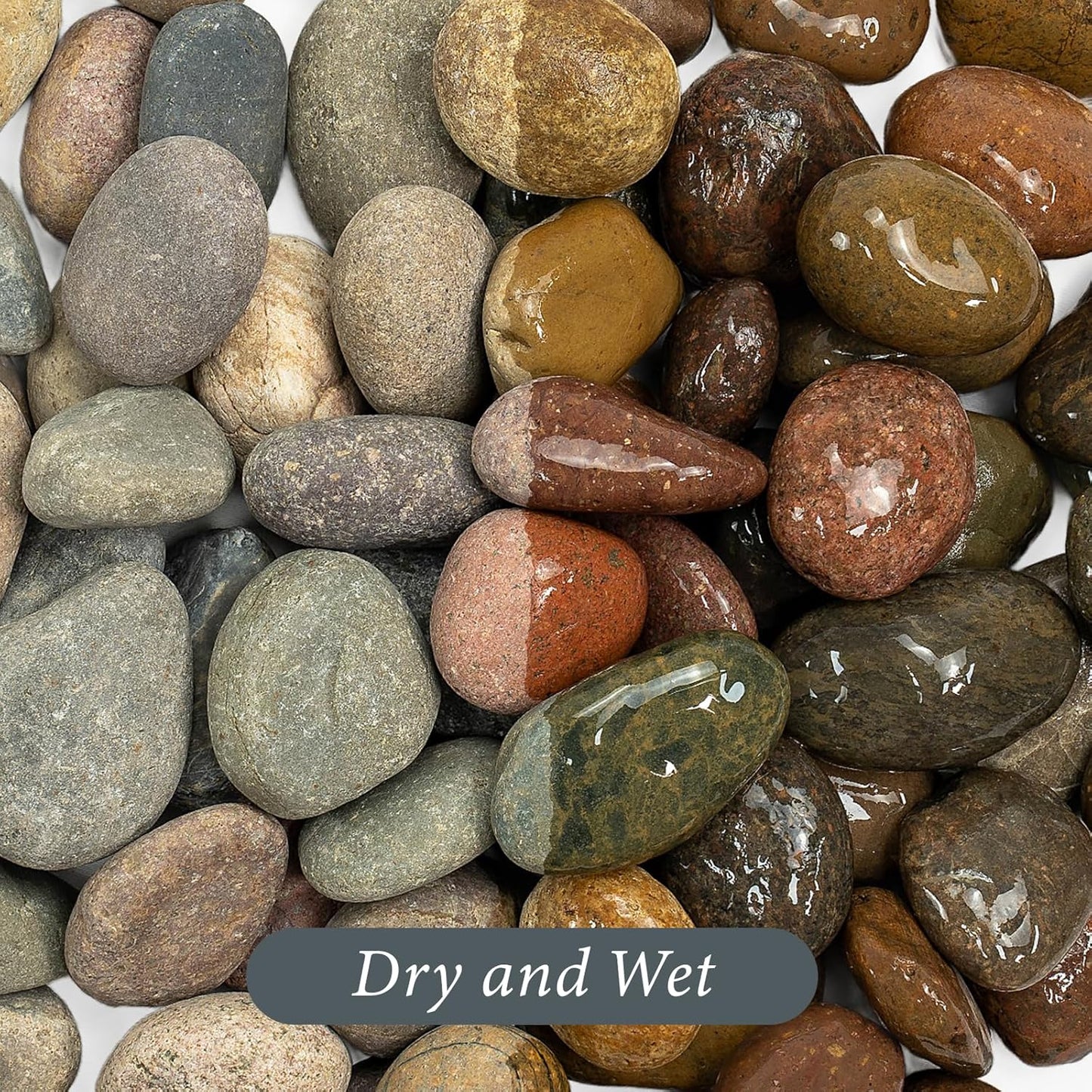 River Rocks, 20lbs Aquarium Rocks, 2-3 Inch Colorful Pebbles for Indoor Plants, Natural Stones for Landscaping Garden Paving Plant Rocks Crafting Walkways