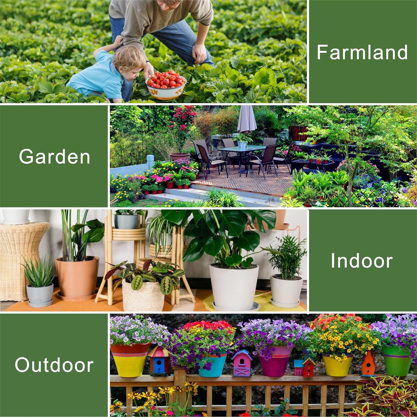 XLUX Long Probe Deep Use Soil Moisture Meter Sensor, Water Monitor Indicator, Hygrometer for Outdoor Indoor Large Pot Plants, Flower, Gardening, Farming, 2 Pack