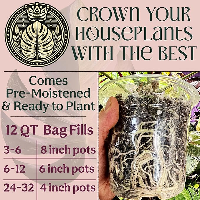 Craft Organic Houseplant Potting Mix, Elite House Plant Soil, Chunky, Well Draining Potting Soil for All Indoor Plants, Tropical Plants & Flowers, Sustainable & Peat Free, Less Prone to Gnats, 12QT