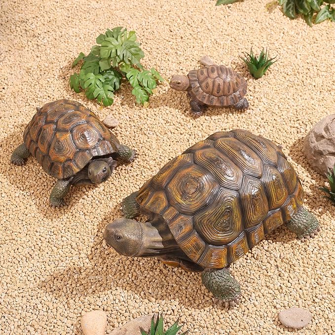 Tortoise Turtle Statue,Resin Garden Sculpture Indoor/Outdoor Yard Lawn Ornament,Home Decor (Large)