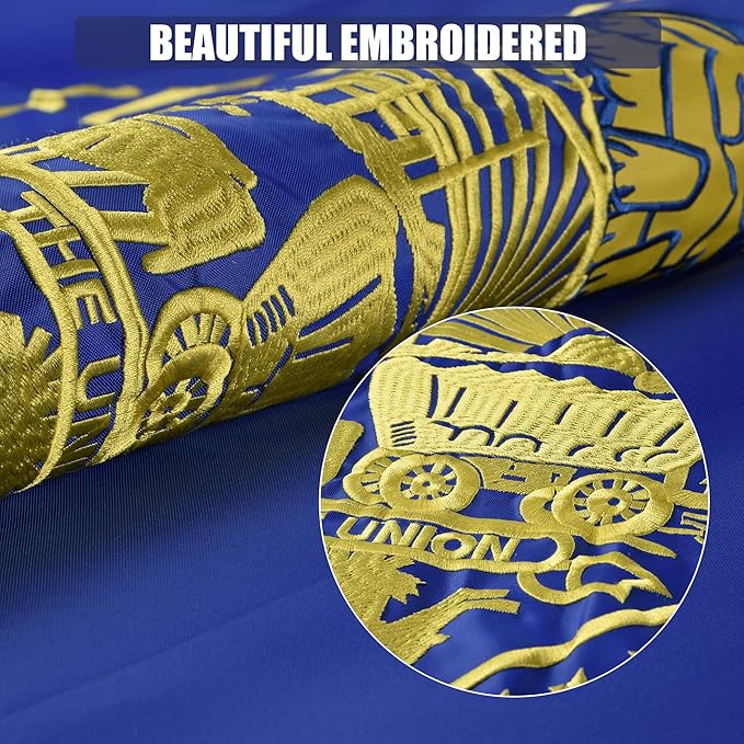 Oregon State Flag 4x6 Ft, Deluxe Full Embroidered Heavy Duty Nylon Durable OR Outside Flags, Indoor/Outdoor, Sewn Stripes and Brass Grommets