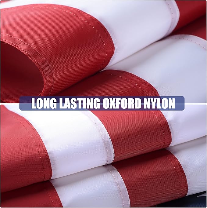American Flag 4x6 Ft, USA US Flags Outdoor, Heavy Duty Durable, Embroidered Stars, Sewn Stripes and Brass Grommets
