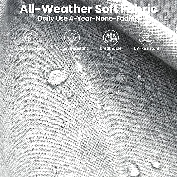 ovios 8 Pieces Patio Furniture Set with 54" Fire Pit Table, Outdoor Wicker Sofa with Comfy Cushions, All Weather High Back Rattan Couch Conversation Set, Grey