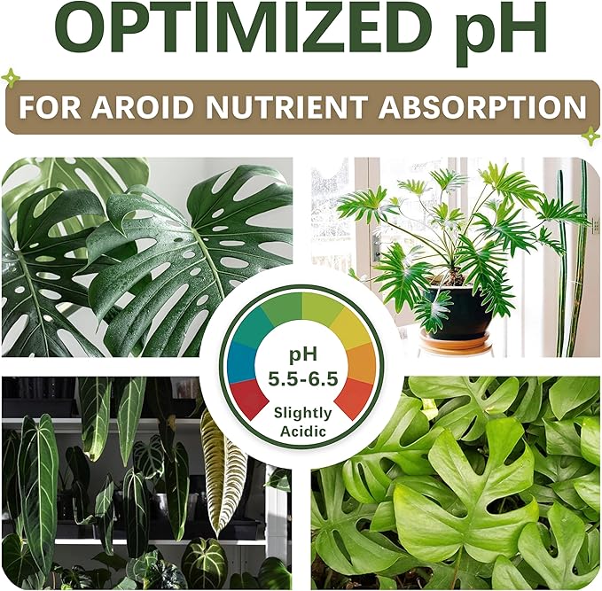 AROID Potting Mix/Premium Soil for Monstera, Philodendron, Alocasia, Anthurium – Chunky, Optimally Aerated Soil – Organic & Ready to Use – Supercharges Root and Foliage Growth (4 QTS)