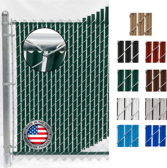 Wave Slat (9 Colors) Single Wall Bottom Locking Privacy Slat for 4', 5', 6', 7' and 8' Chain Link Fence (4 ft, Green)