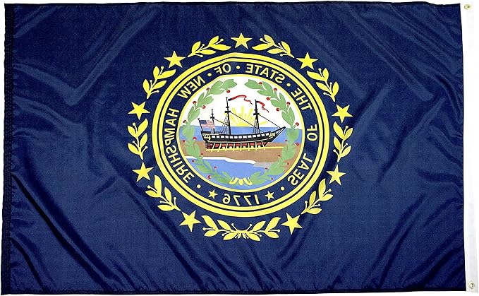 FlagSource New Hampshire Nylon State Flag, Made in USA, 4x6'