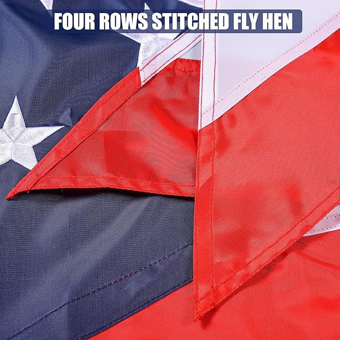 Ohio State Flag 4x6 Ft, Deluxe Embroidered Heavy Duty Polyester Durable OH Outside Flags, Indoor/Outdoor, Sewn Stripes and Brass Grommets